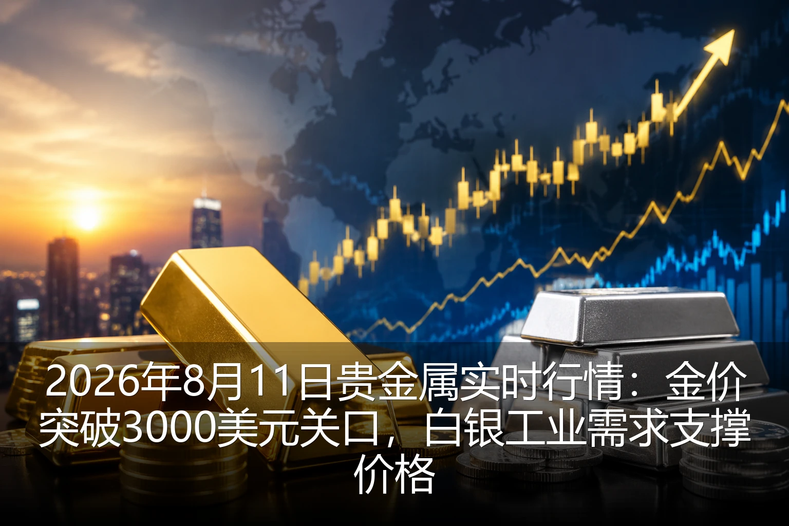 2026年8月11日贵金属实时行情:金价突破3000美元关口,白银工业需求支撑价格
