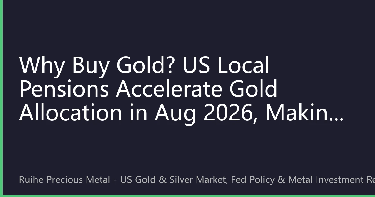 Why Buy Gold? US Local Pensions Accelerate Gold Allocation in Aug 2026, Making It the Ultimate Inflation Hedge for Public Funds