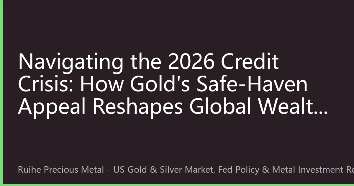 Navigating the 2026 Credit Crisis: How Gold's Safe-Haven Appeal Reshapes Global Wealth and Investment Logic