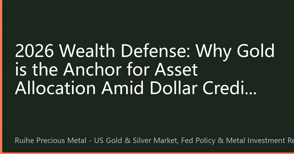 2026 Wealth Defense: Why Gold is the Anchor for Asset Allocation Amid Dollar Credit Restructuring and Geopolitical Storms