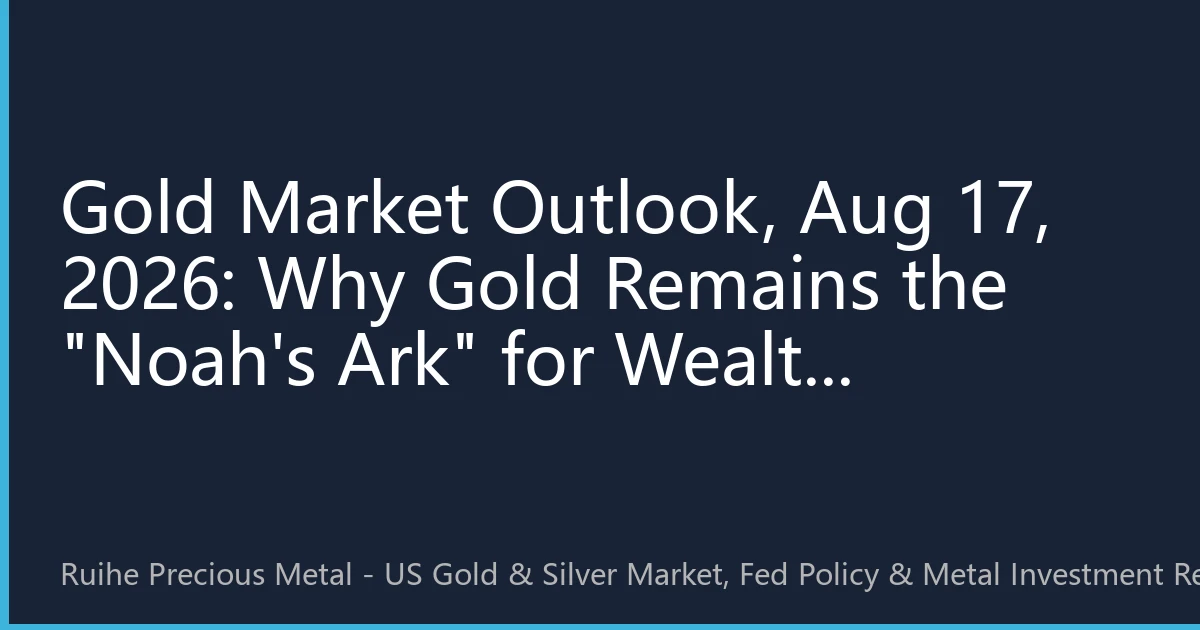 Gold Market Outlook, Aug 17, 2026: Why Gold Remains the 