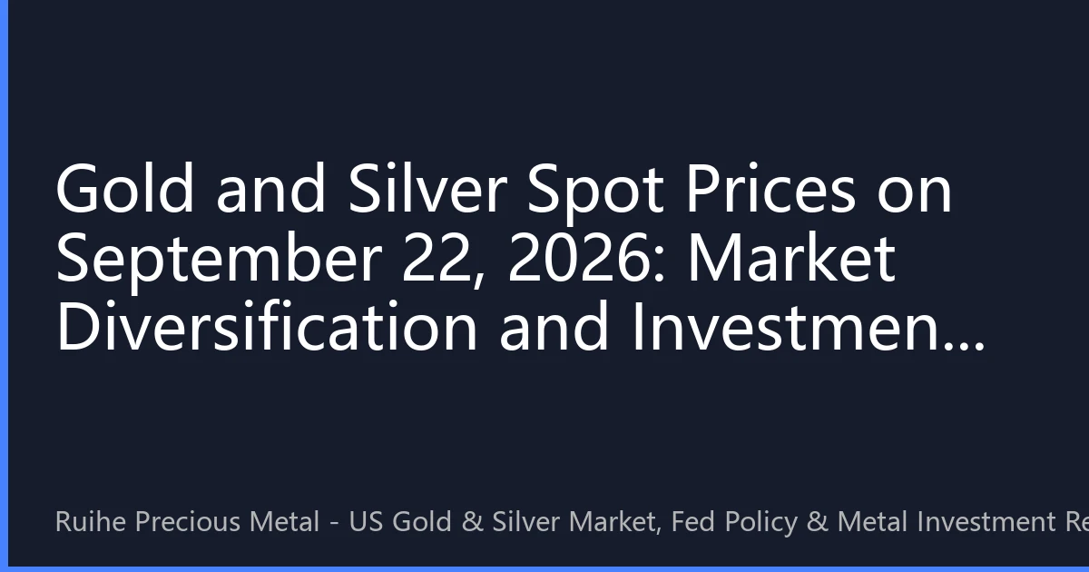 Gold and Silver Spot Prices on September 22, 2026: Market Diversification and Investment Strategies During the Critical Period of Policy Shift
