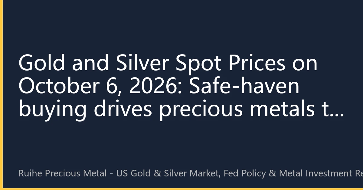 Gold and Silver Spot Prices on October 6, 2026: Safe-haven buying drives precious metals to new highs amid escalating geopolitical tensions