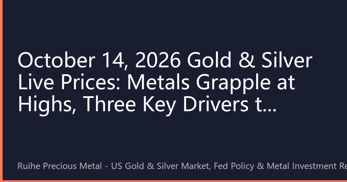 October 14, 2026 Gold & Silver Live Prices: Metals Grapple at Highs, Three Key Drivers to Shape Q4 Direction