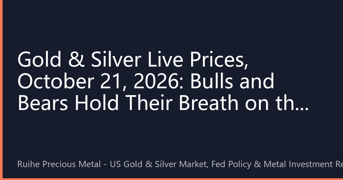 Gold & Silver Live Prices, October 21, 2026: Bulls and Bears Hold Their Breath on the Eve of the Fed Decision — A Complete Analysis of the Consolidating Market and Three Scenario Projections